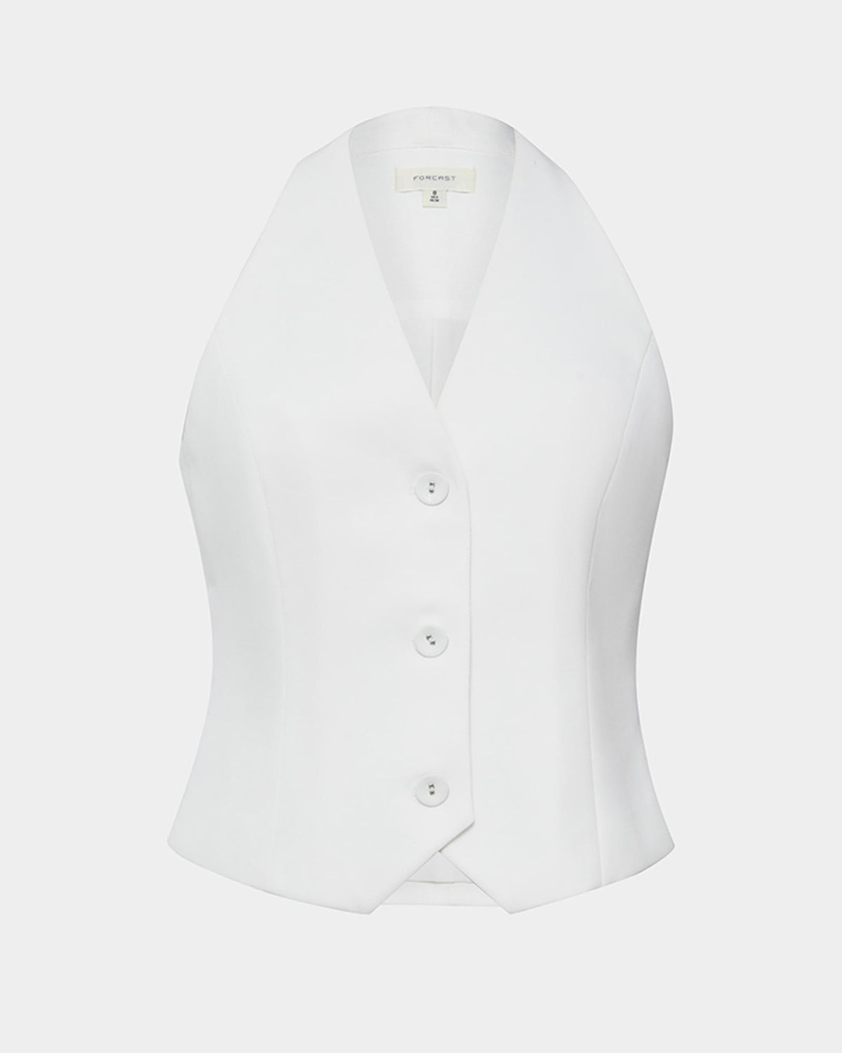 Lexee Tailored Vest in ivory — product-only view