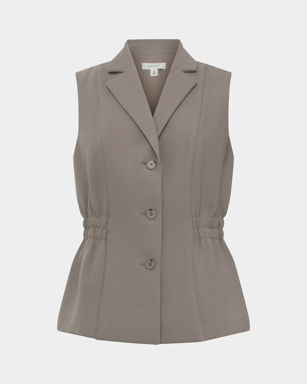 Jordy Longline Vest in stone — product-only view