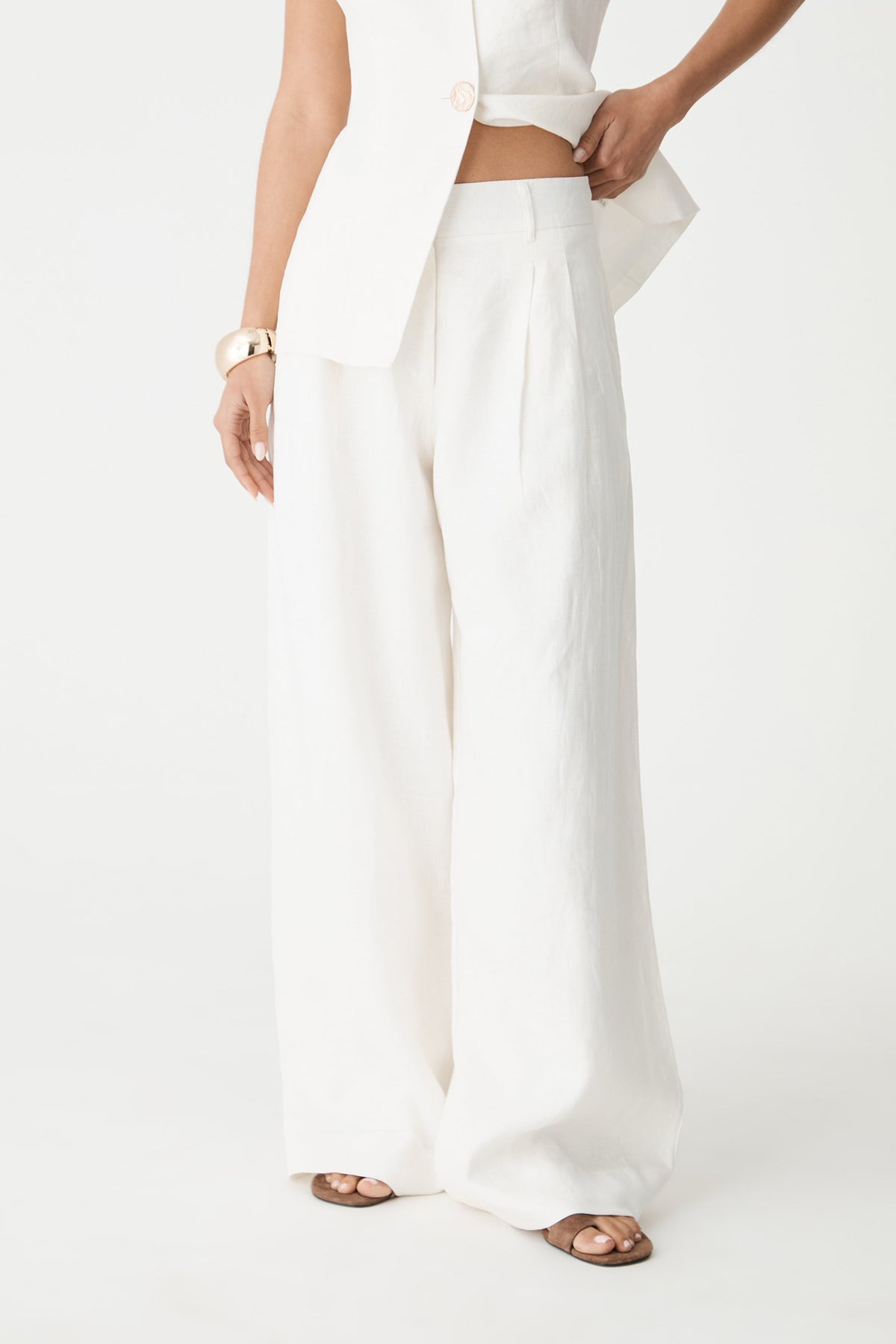 Ami Wide Leg Linen Pants