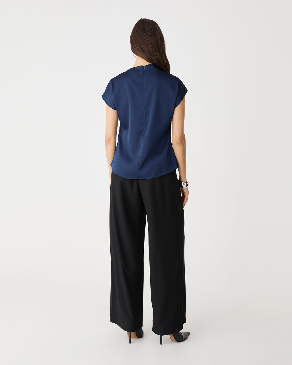 Zafina Pleated Draped Top