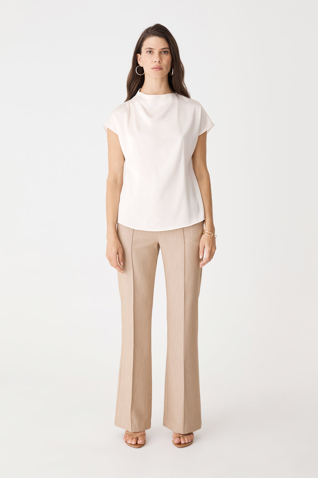 Zafina Pleated Draped Top
