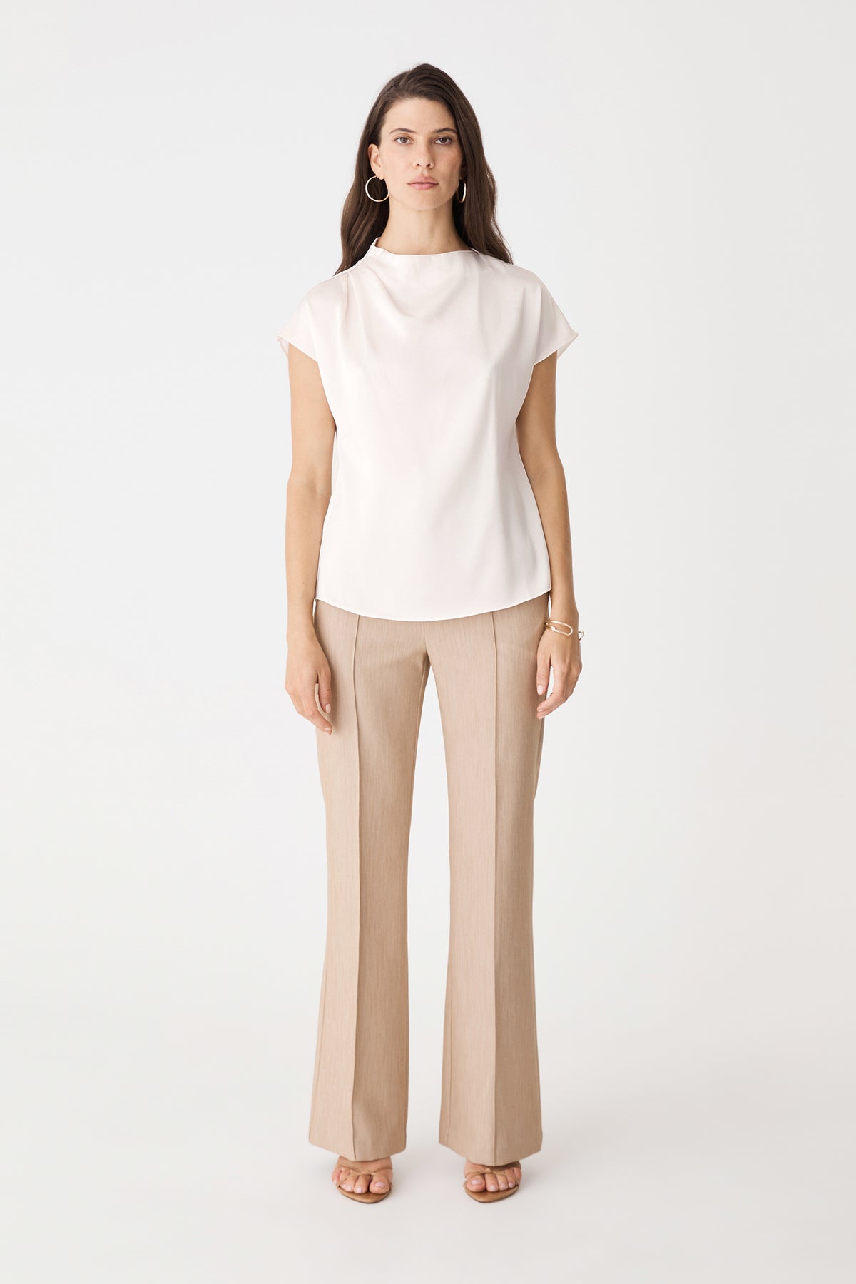 Zafina Pleated Draped Top