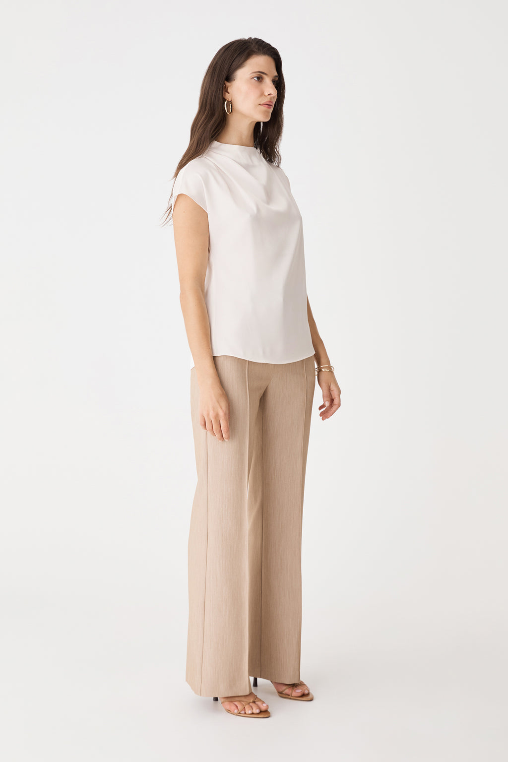 Zafina Pleated Draped Top