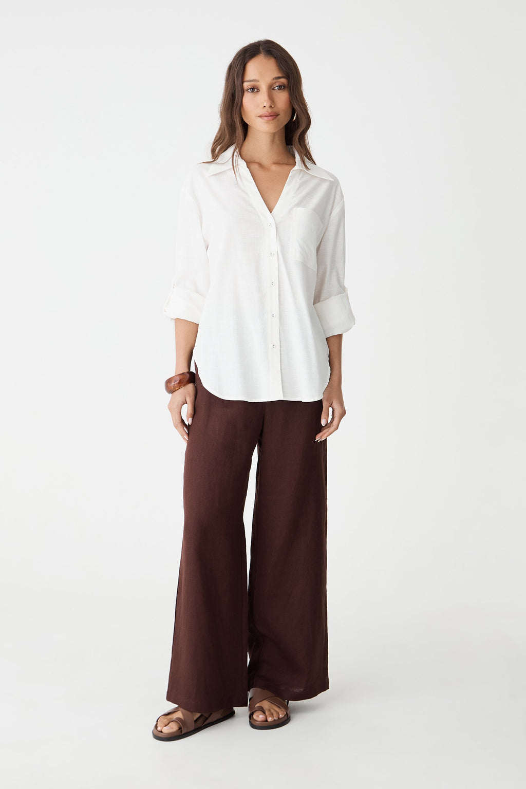 Jazie Tencel Linen Tab Shirt