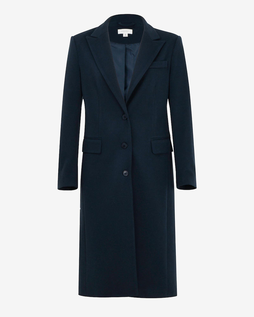 Cassandra Tailored Coat in navy — product-only view