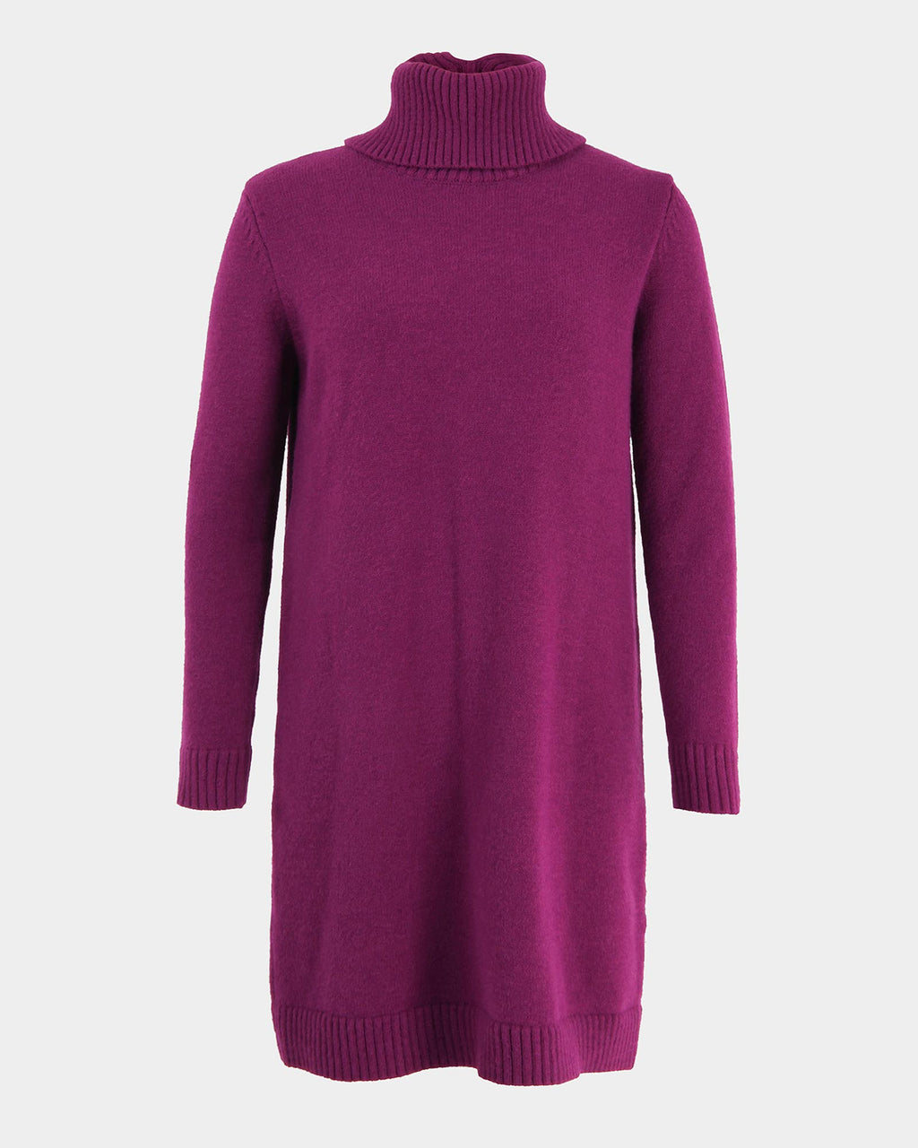 Sasha Wool Blend Knit Dress in berry — product-only view
