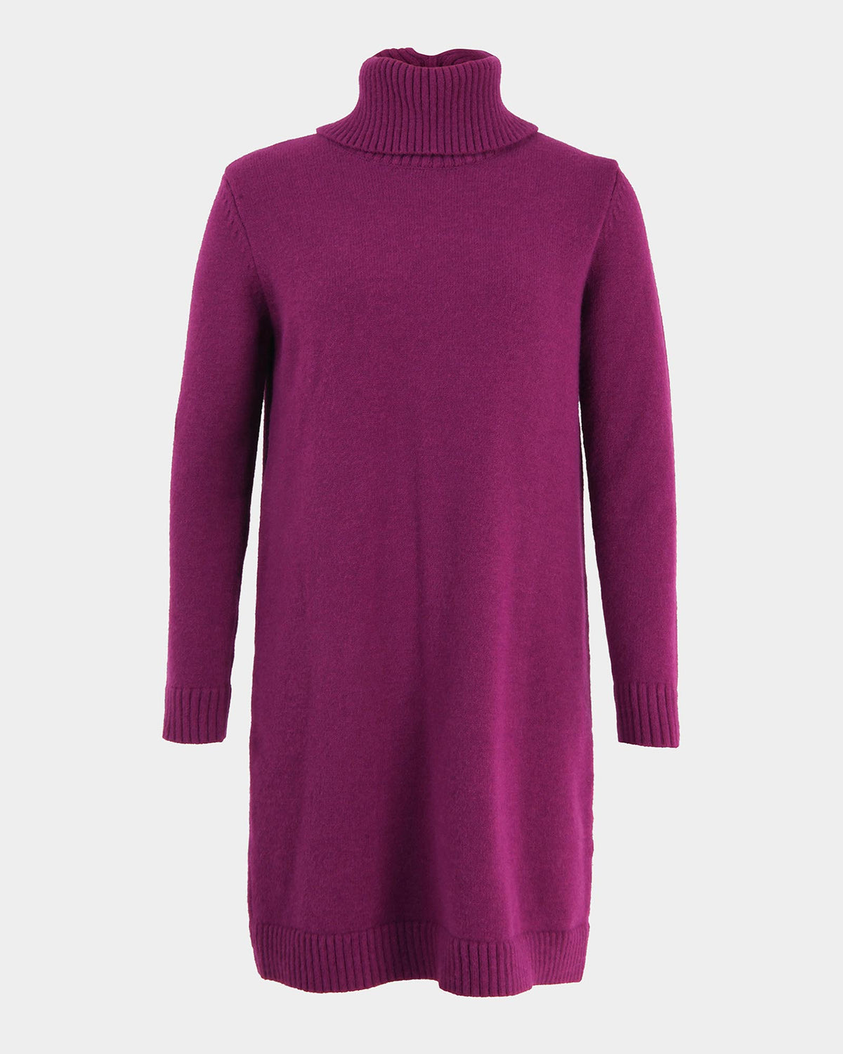 Sasha Wool Blend Knit Dress in berry — product-only view