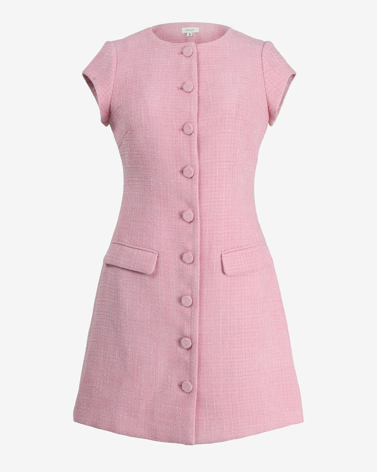 Cynthia Tweed Short Dress in pink — product-only view