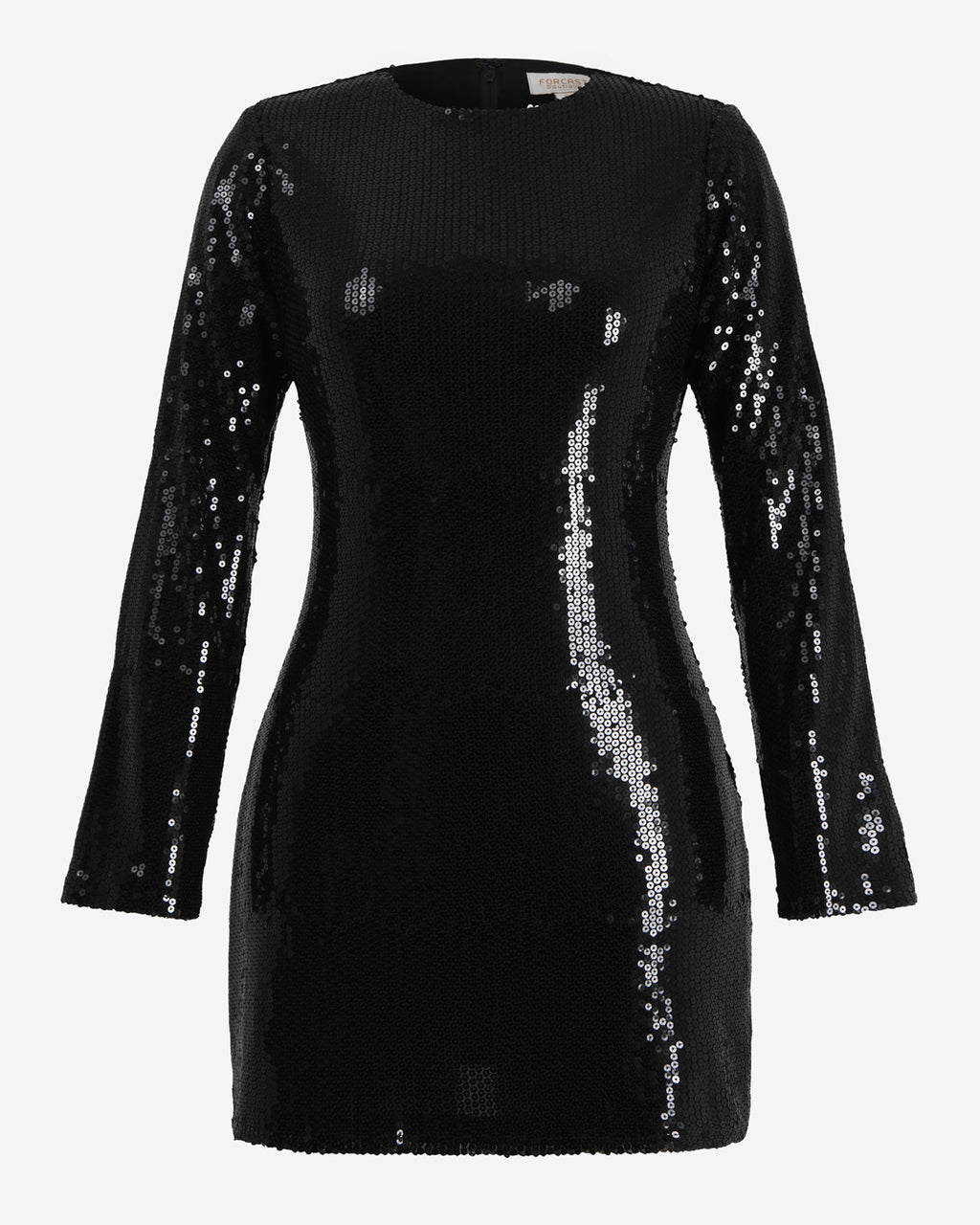 Mimi Shift Sequin Dress in black sequin — product-only view