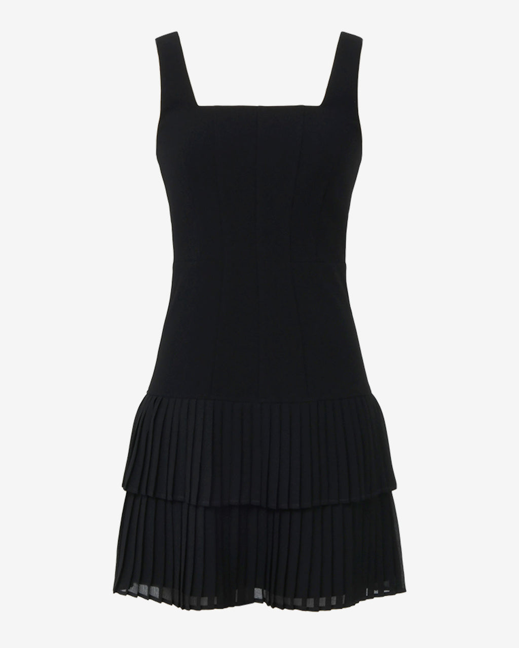 Francis Drop Waist Mini Dress in black — product-only view