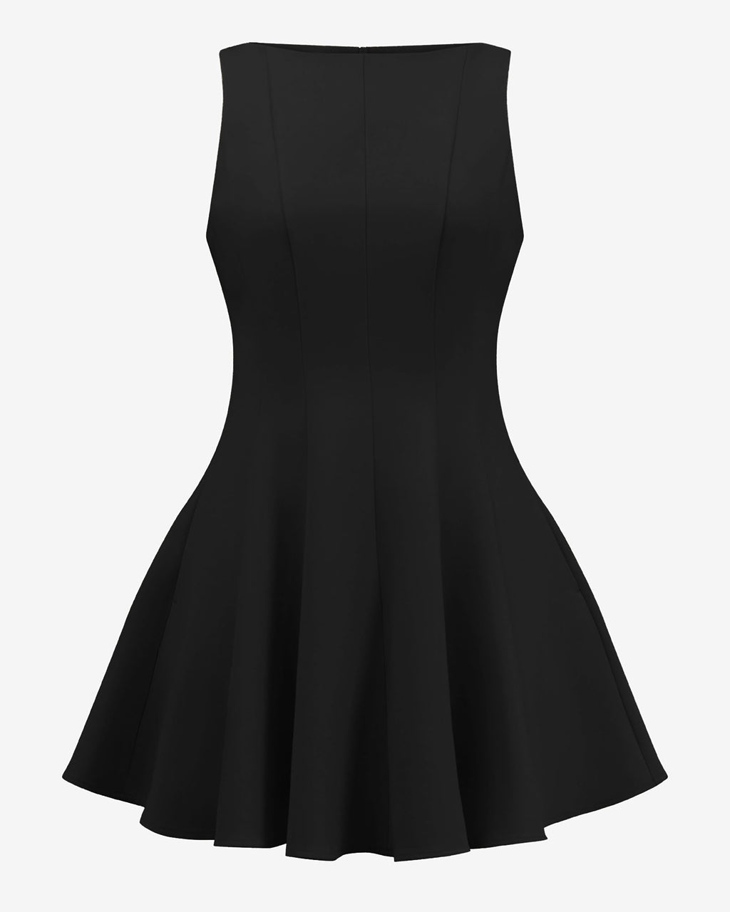 Sandy Panel Mini Dress in black — product-only view