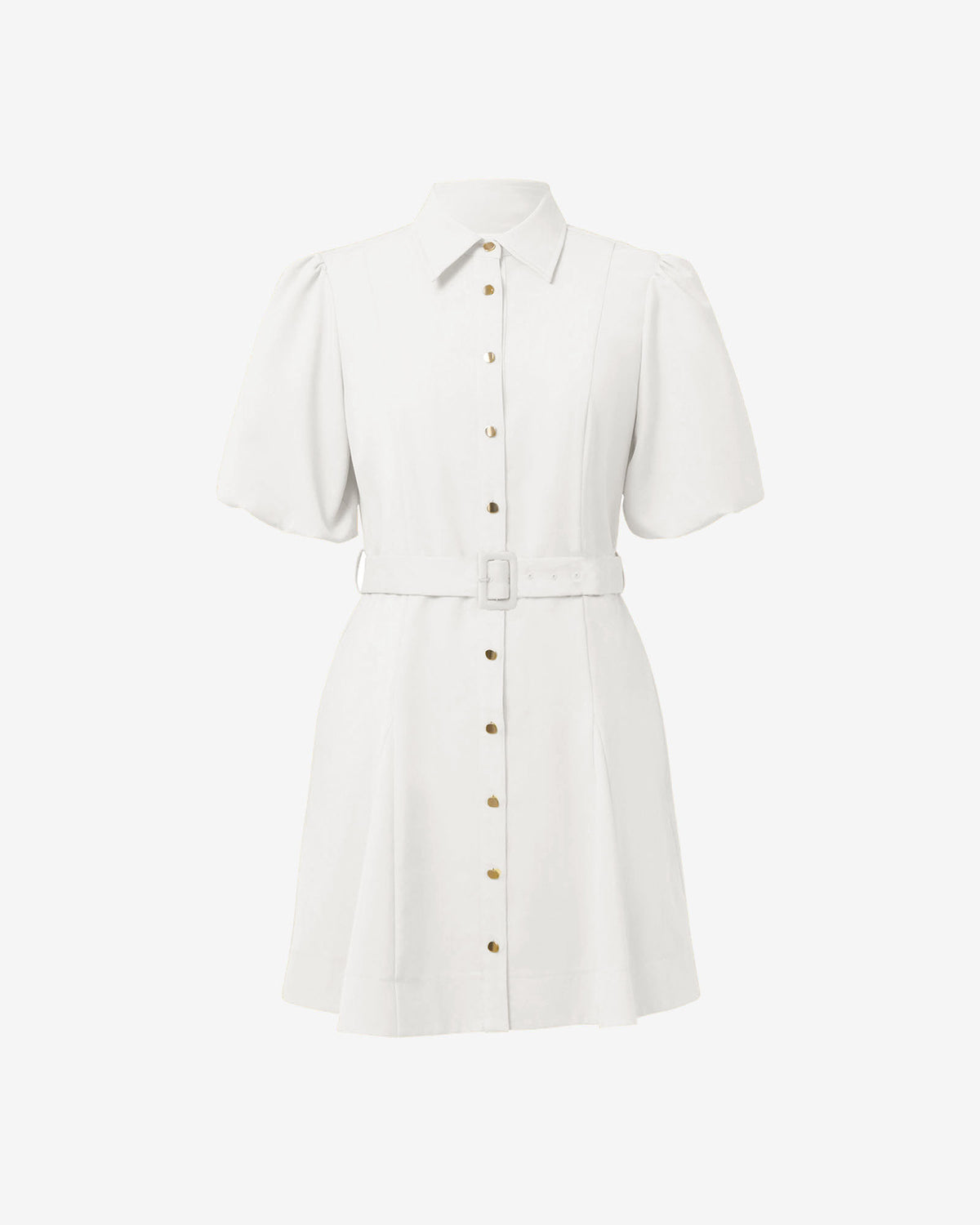 Amera Belted Mini Dress in tofu — product-only view