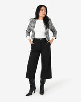 Bennet Houndstooth Crop Blazer