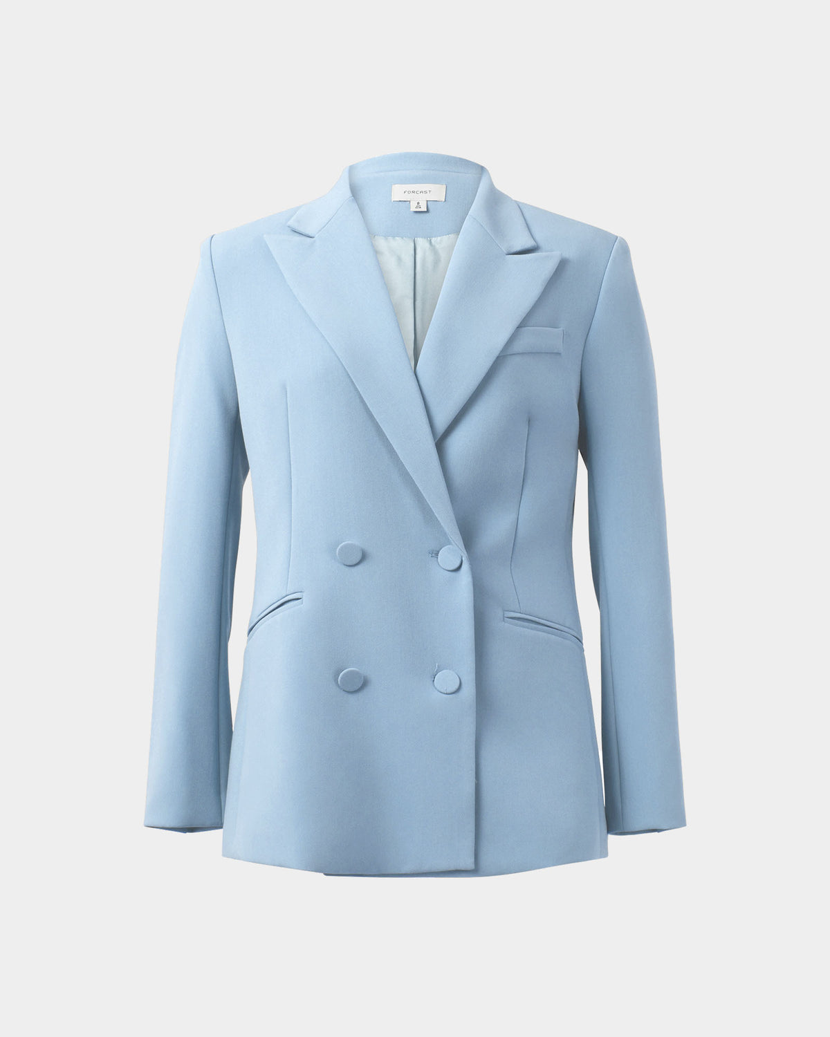 Nikki Double Breasted Blazer in sky blue — product-only view
