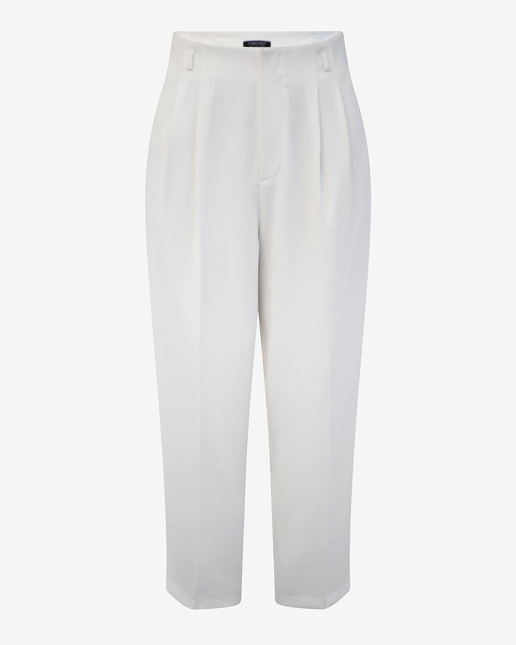 Ganni Tapered Pants in ivory — product-only view