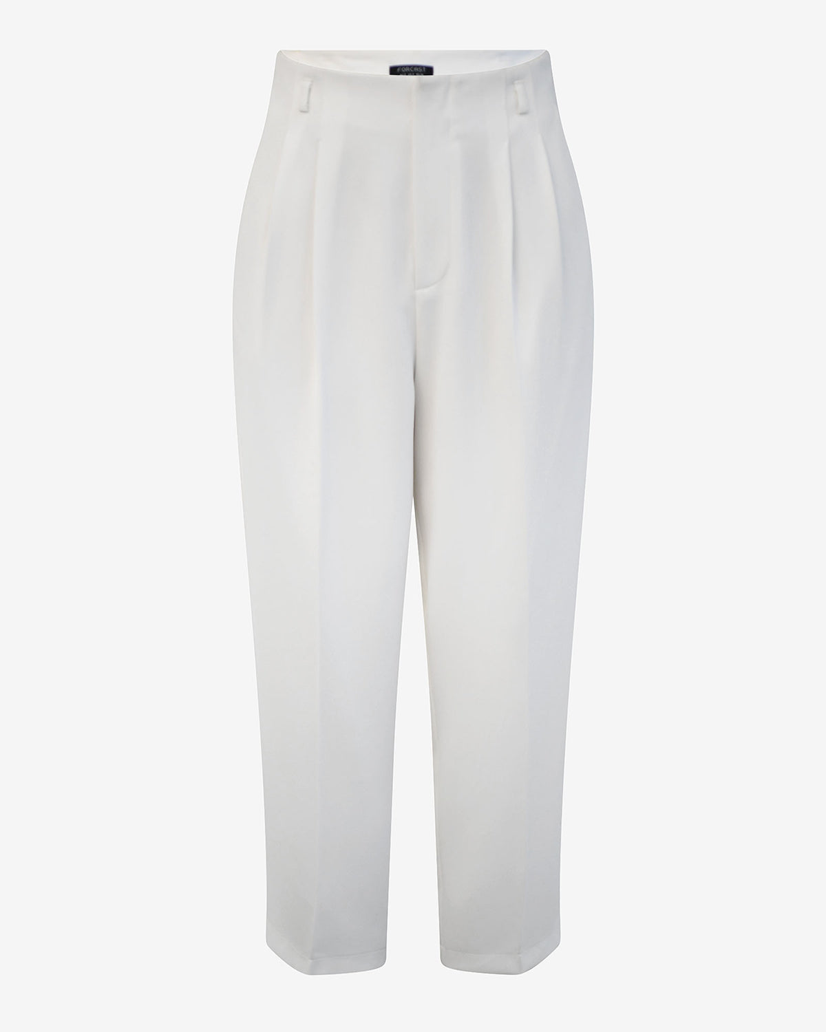 Ganni Tapered Pants in ivory — product-only view
