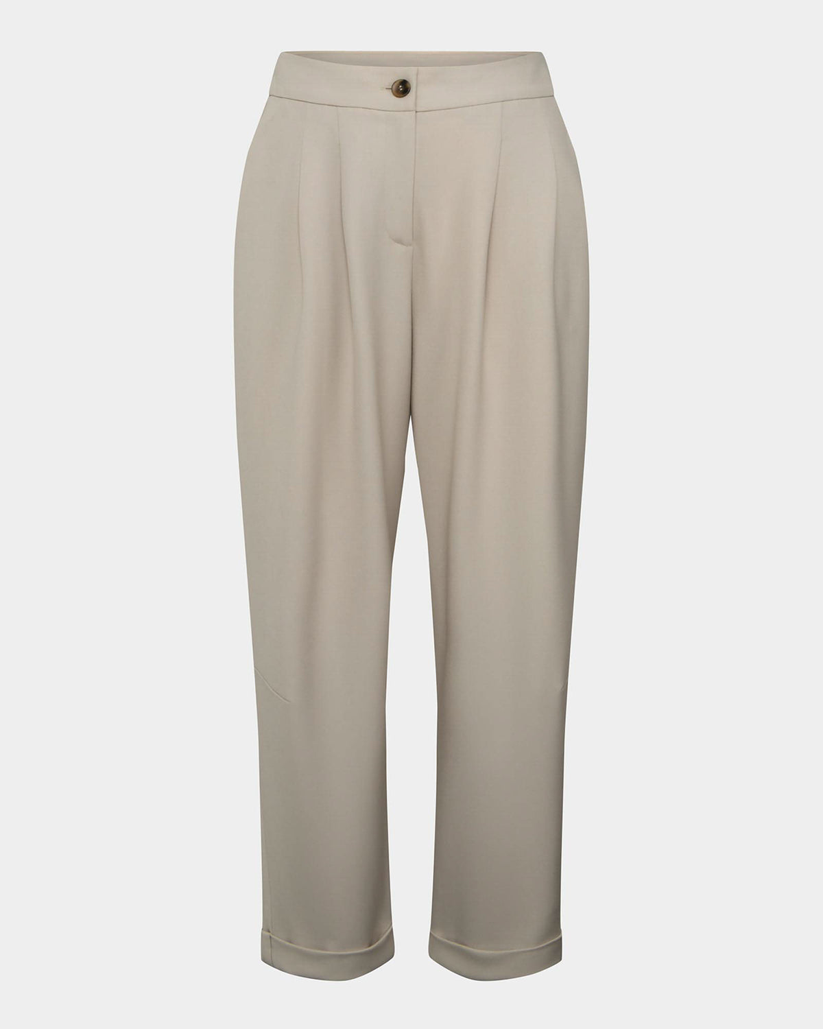 Antonia Relaxed Cuff Pants in beige — product-only view