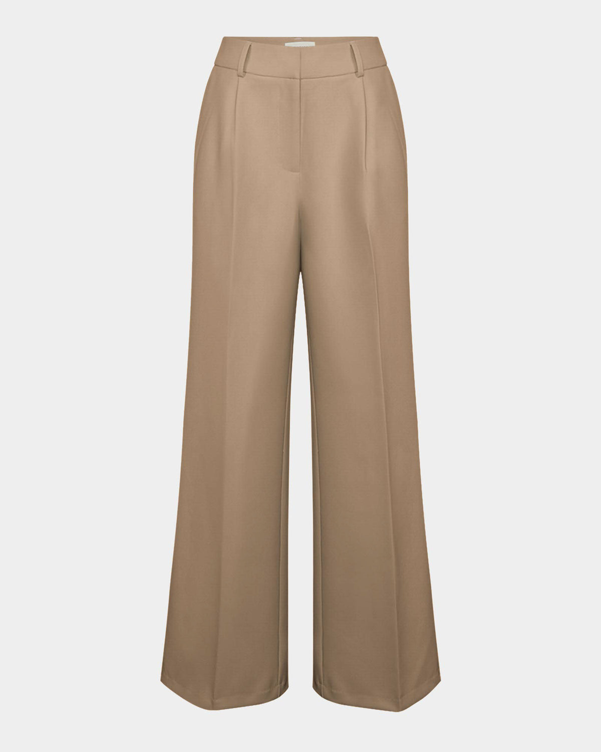 Nikki Tailored Pants in warm taupe — product-only view