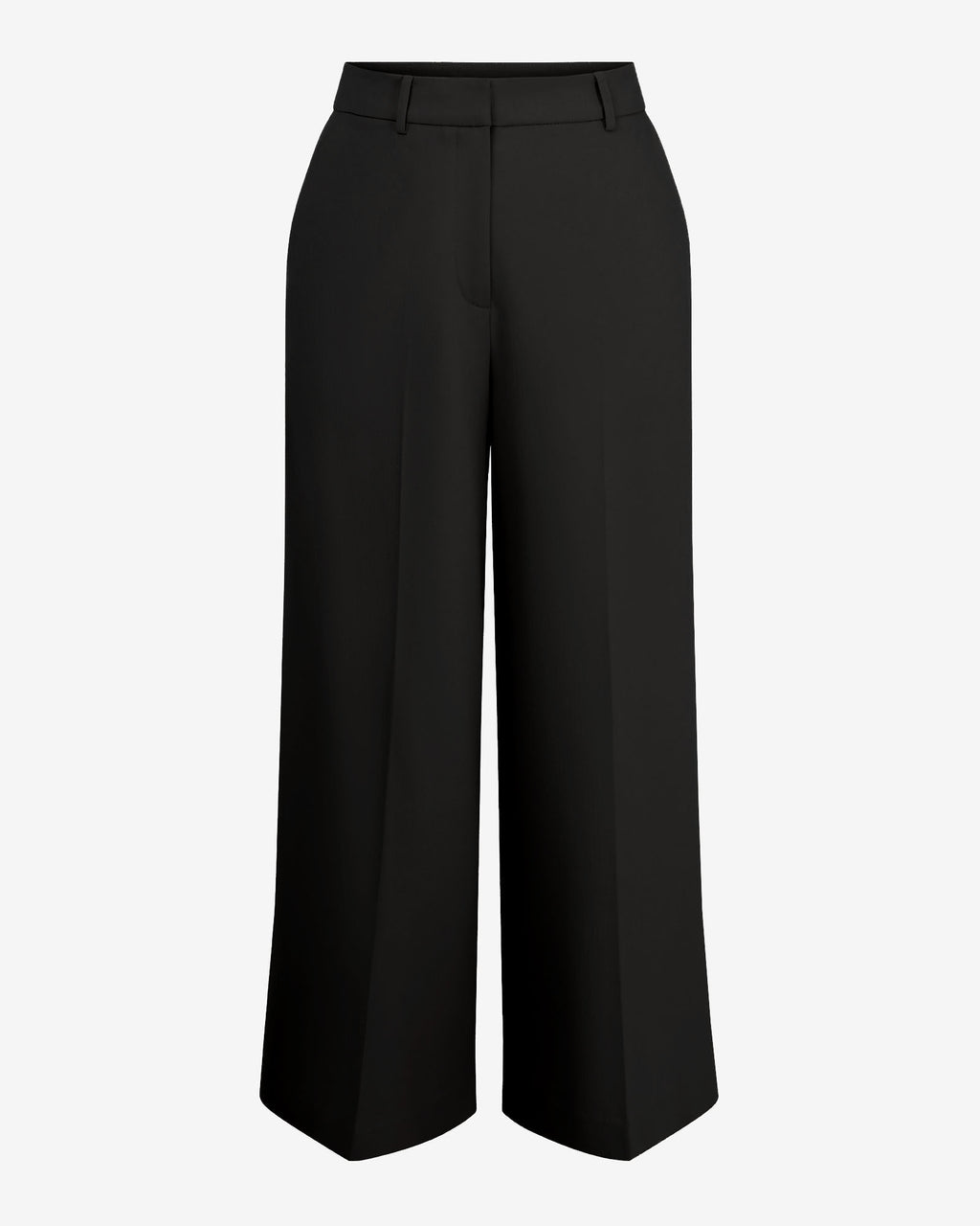 Mallory Herringbone Culottes in black — product-only view