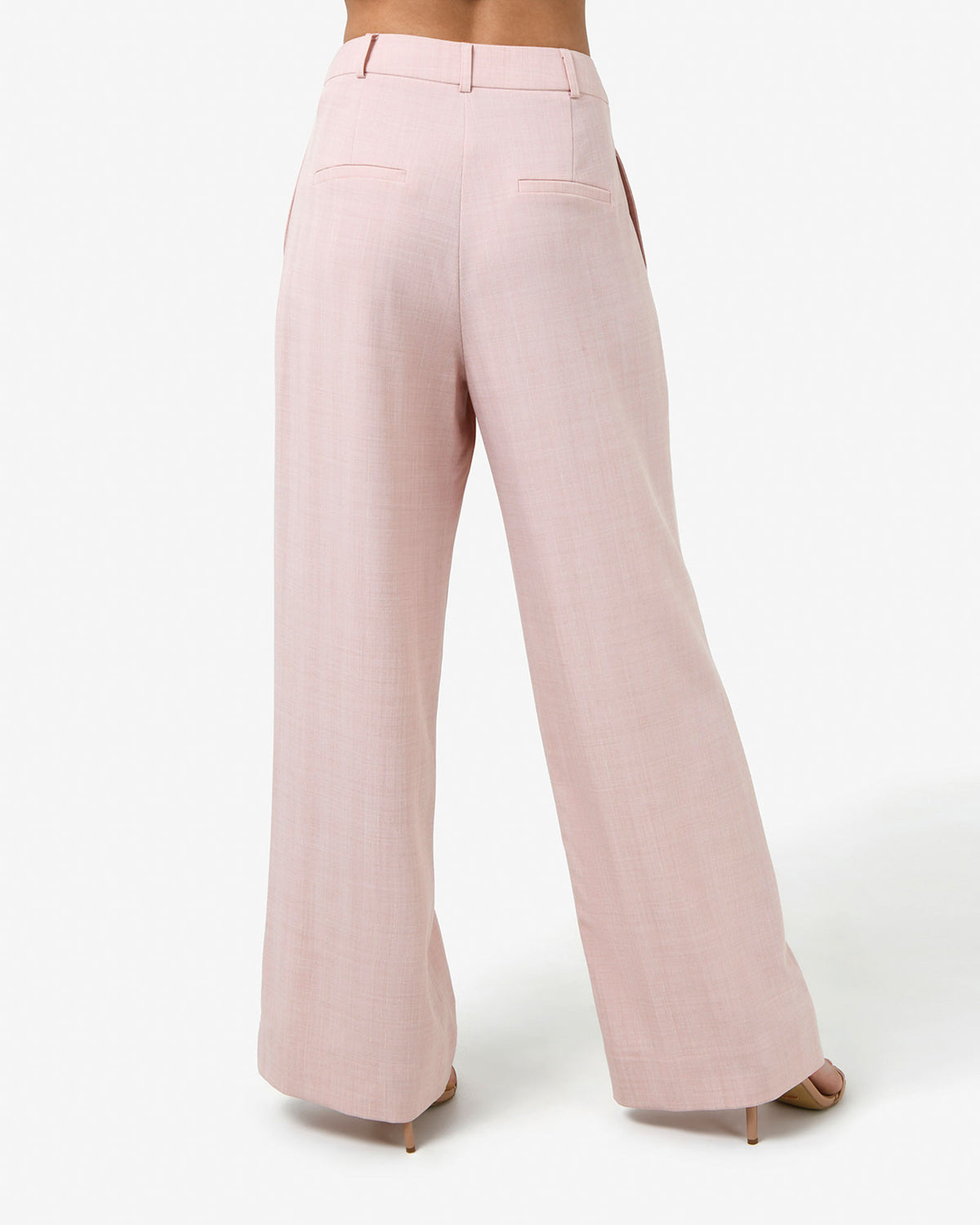 Lola Lurex Blend Wide Leg Pants in pink — back view