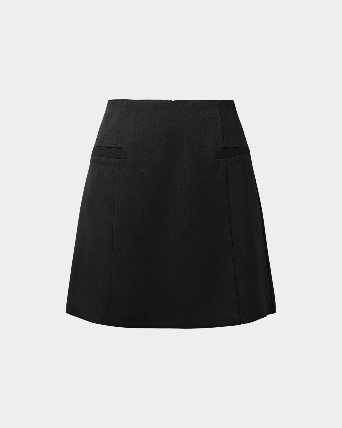 Kiya Panel Skirt in black — product-only view