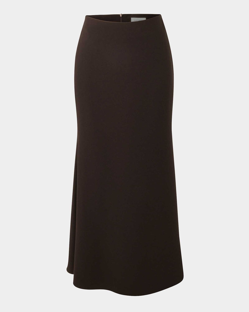Caris Flared Maxi Skirt in chocolate — product-only view