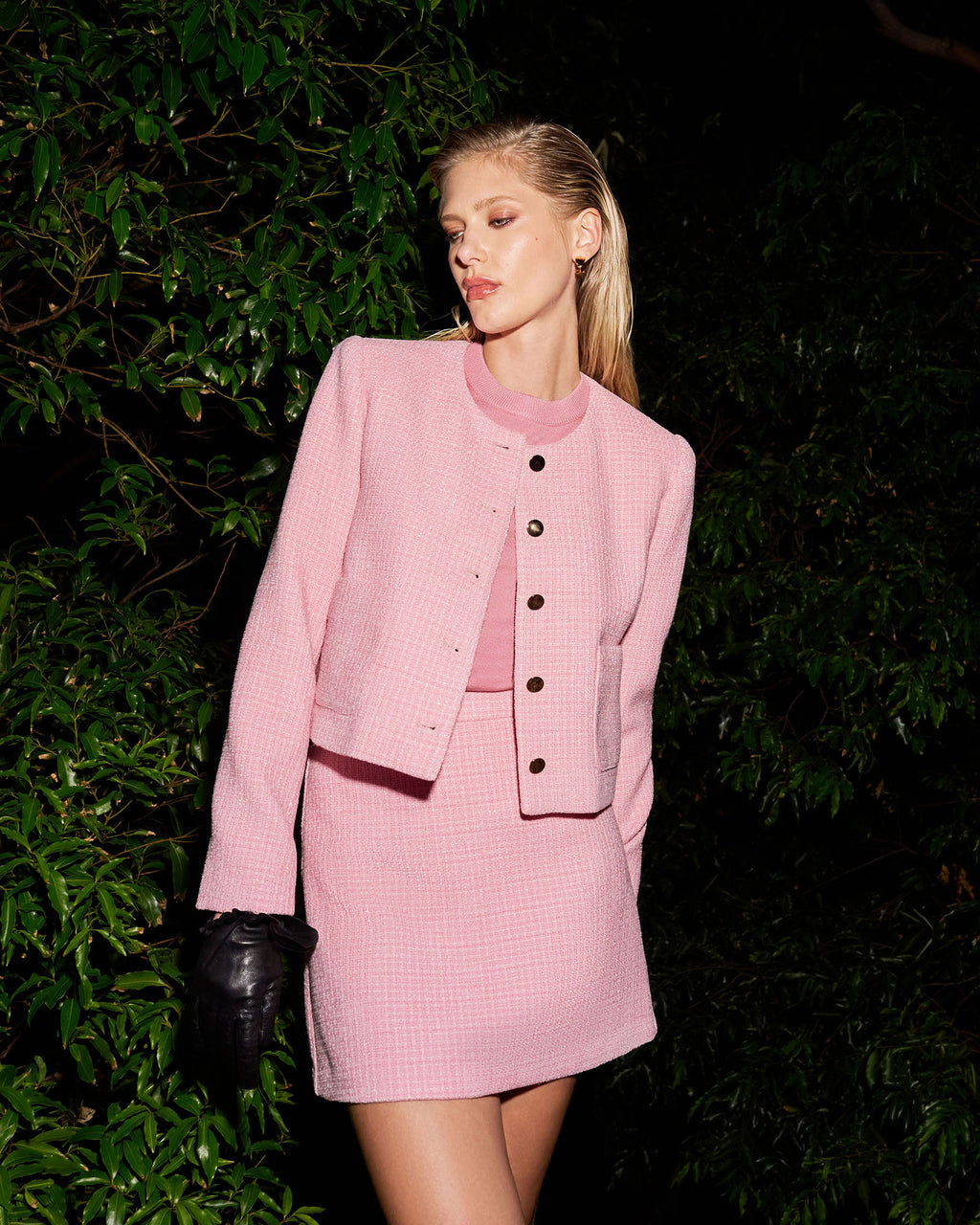 Cynthia Tweed Mini Skirt in pink — alternate view 2