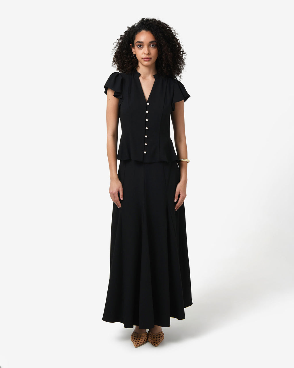 Carissa Godet Skirt in black — full-length view
