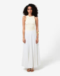 Carissa Godet Skirt in white — full-length view