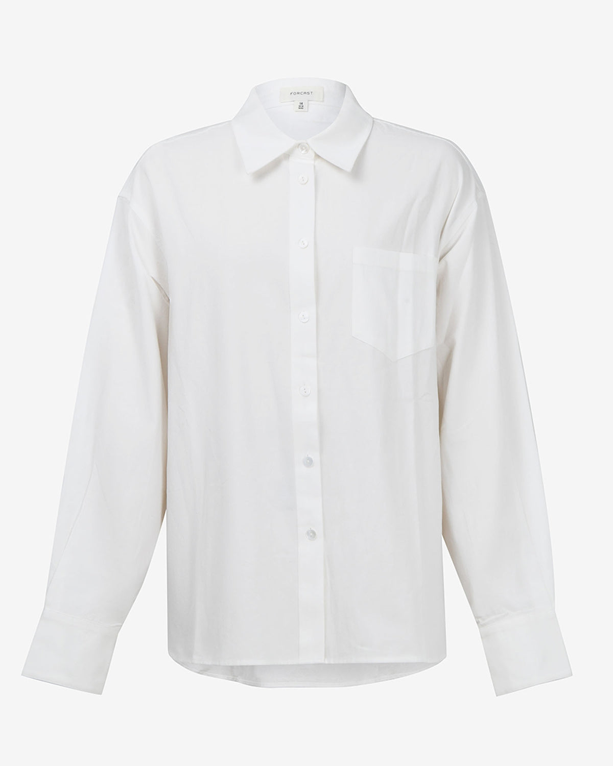 Chicago Oversized Cotton Shirt in white — product-only view