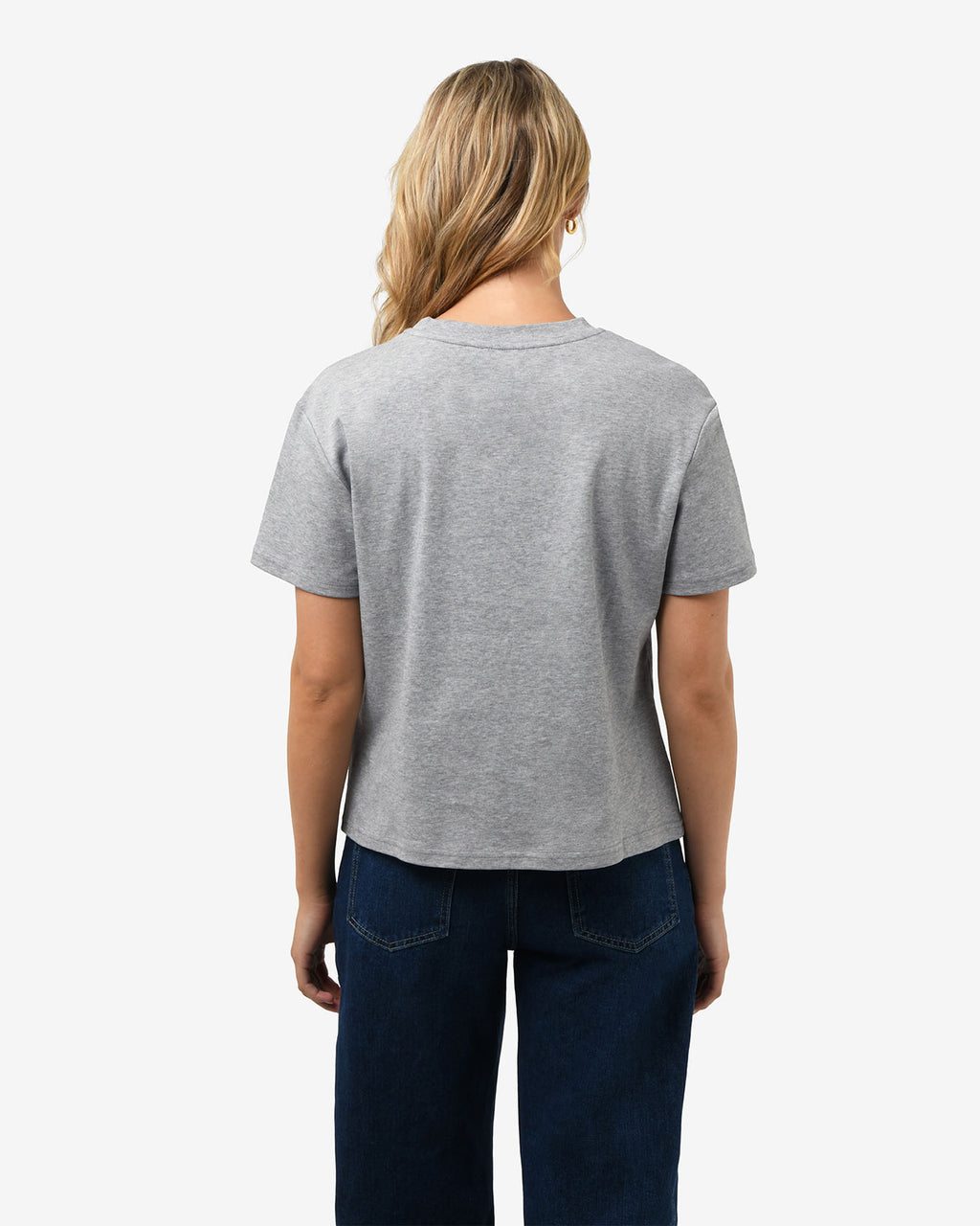 May Relaxed Cotton T-shirt in grey — back view