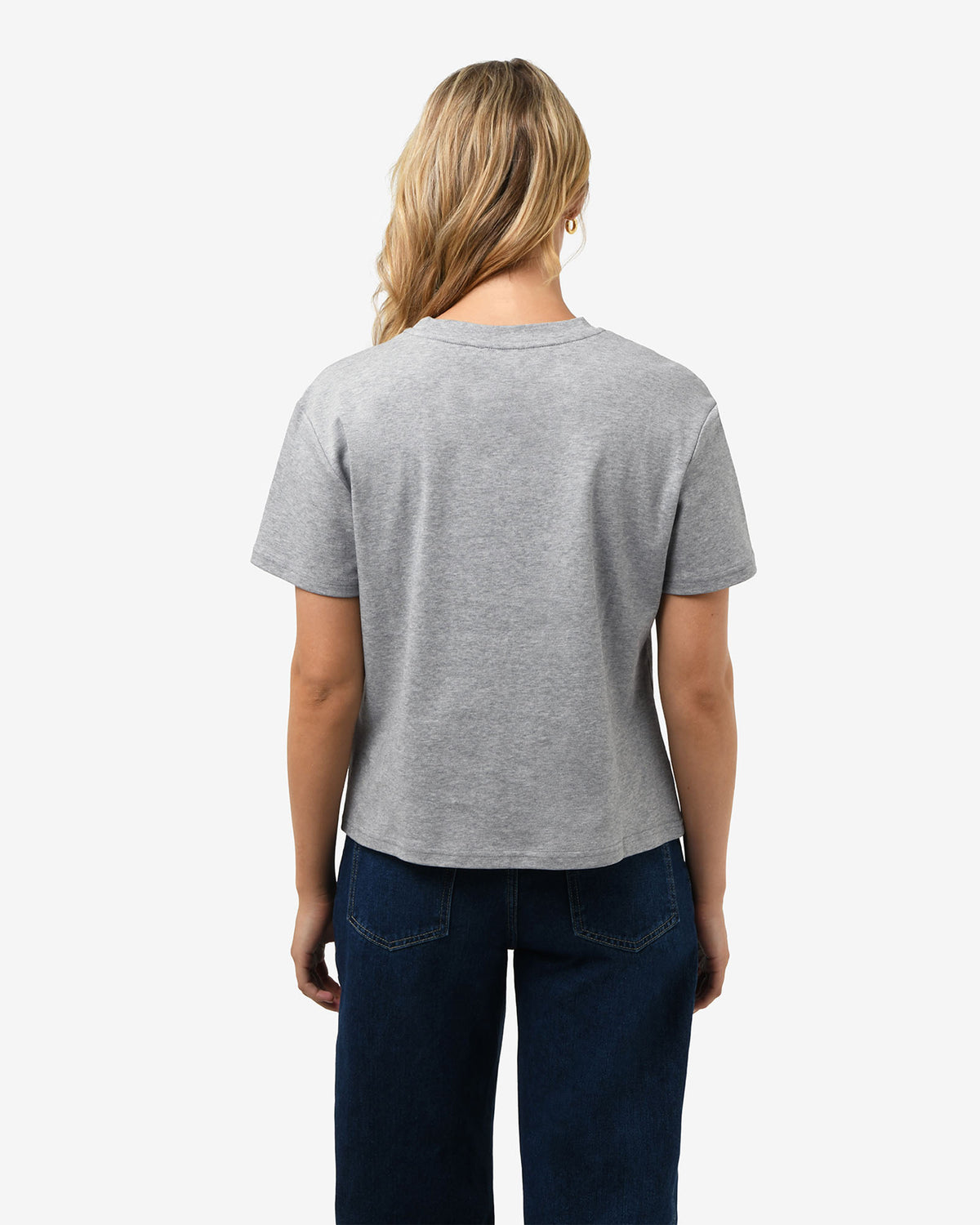 May Relaxed Cotton T-shirt in grey — back view