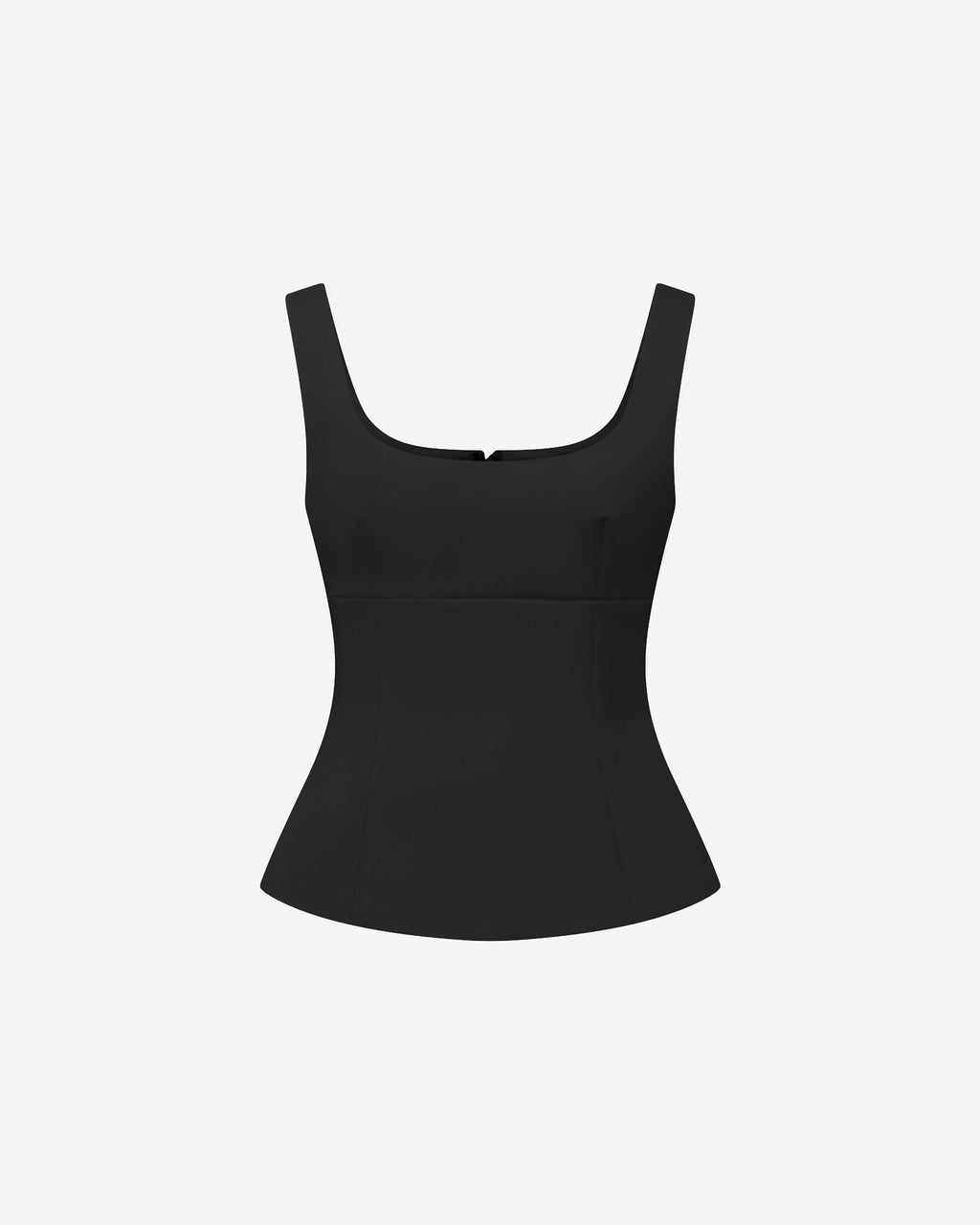 Nikki Peplum Top in black — product-only view