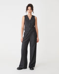 Westwood Tailored Vest in charcoal — full-length view