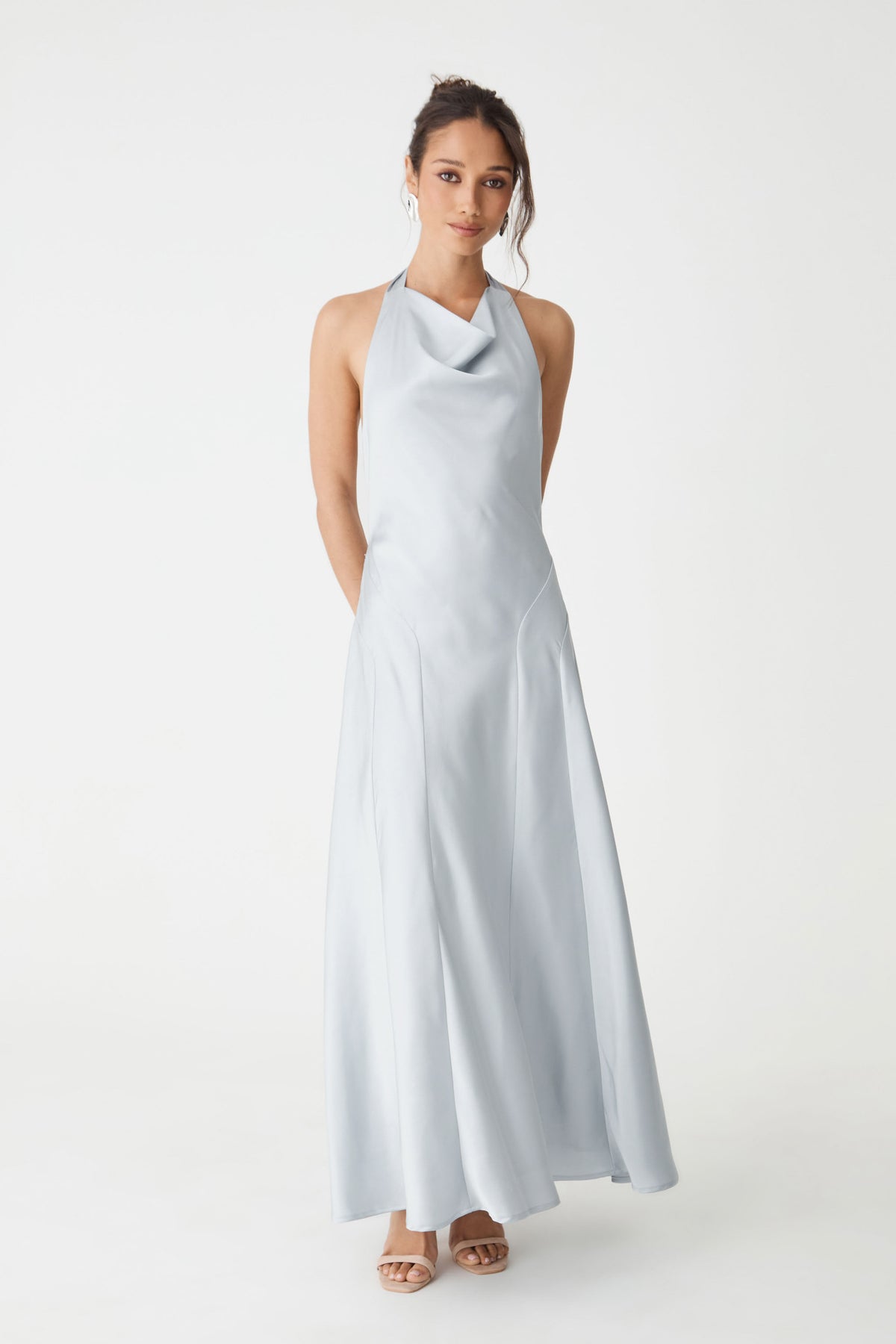 Santana Halter Satin Dress