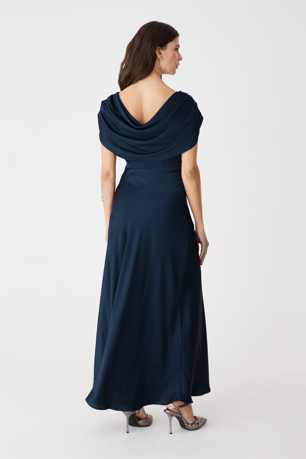 Caroline Cowl Satin Dress