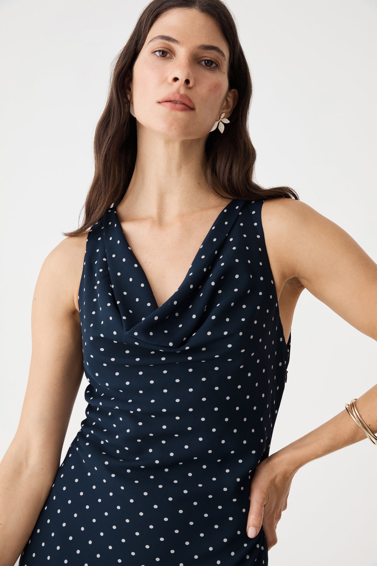 Danielle Bias Cowl Dress