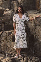 Natalie V-Neck Floral Dress