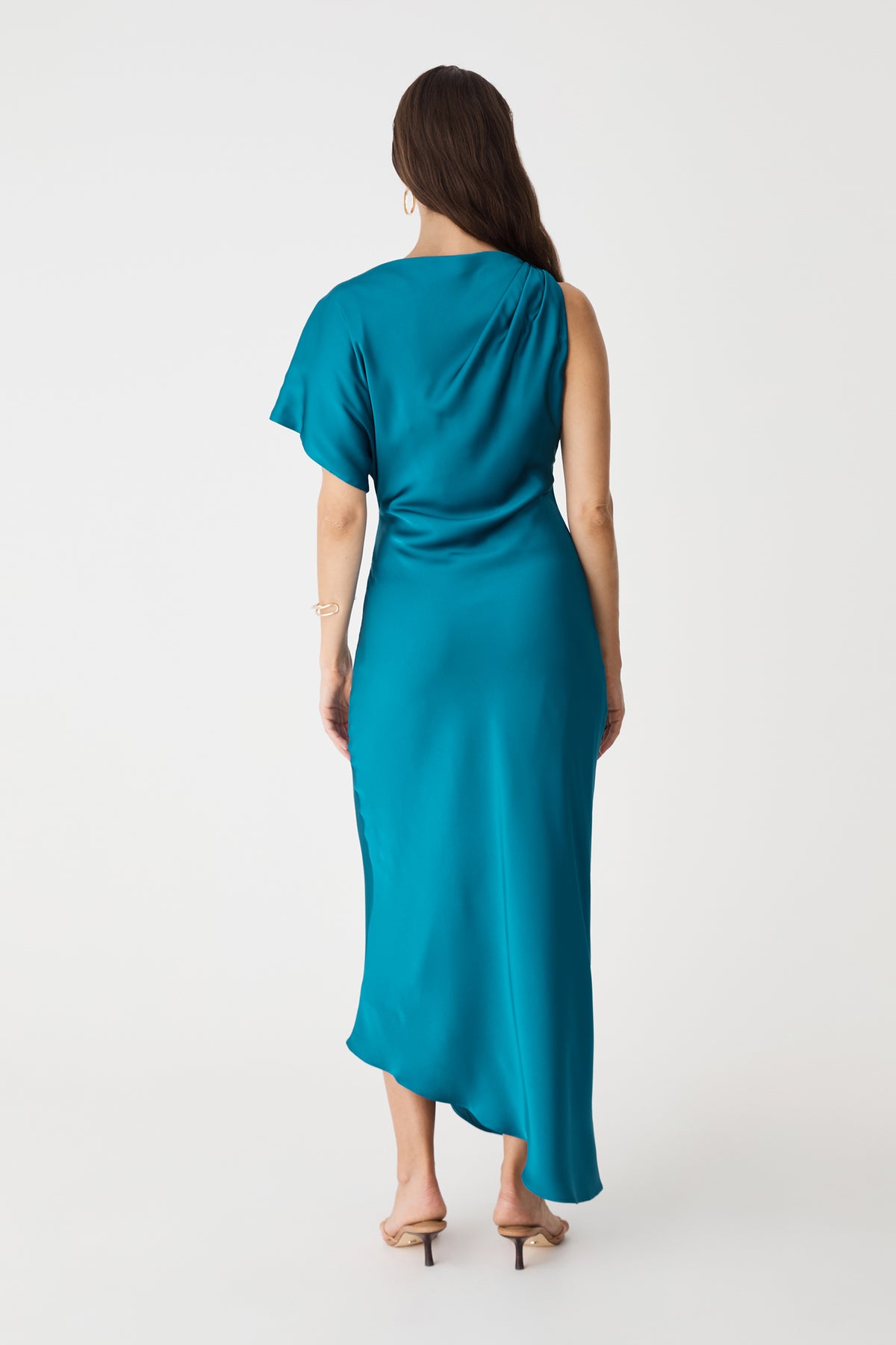 Aurelia Asymmetric Satin Dress