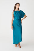 Aurelia Asymmetric Satin Dress