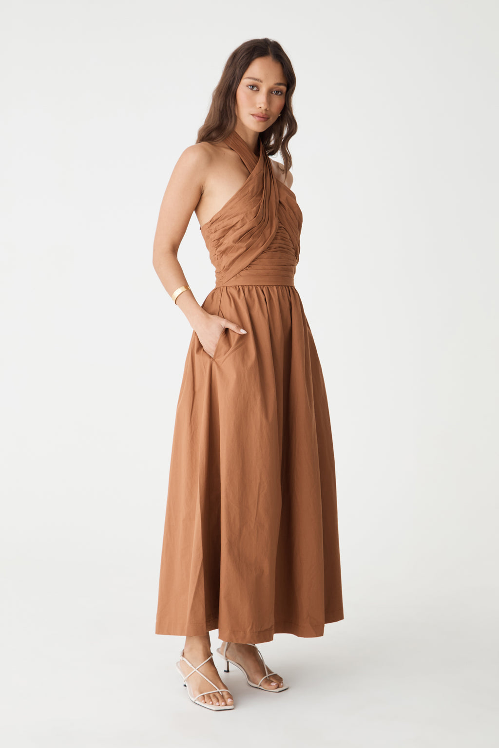Kayleigh Cotton Halter Dress