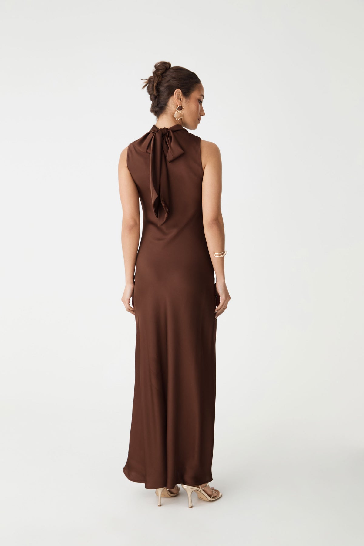 Lorelei Tie Neck Satin Dress