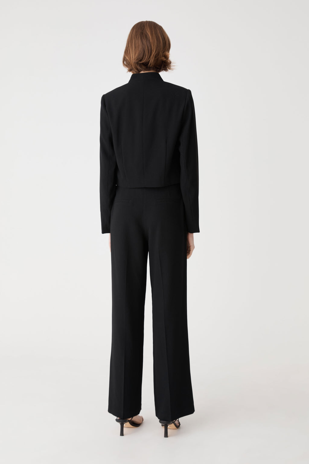 Veronica Crop Crepe Jacket