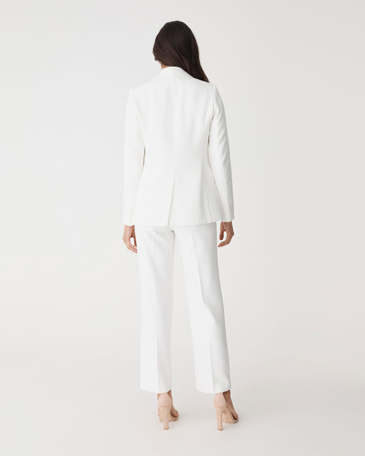 Jennifer Tailored Blazer in ivory — back view