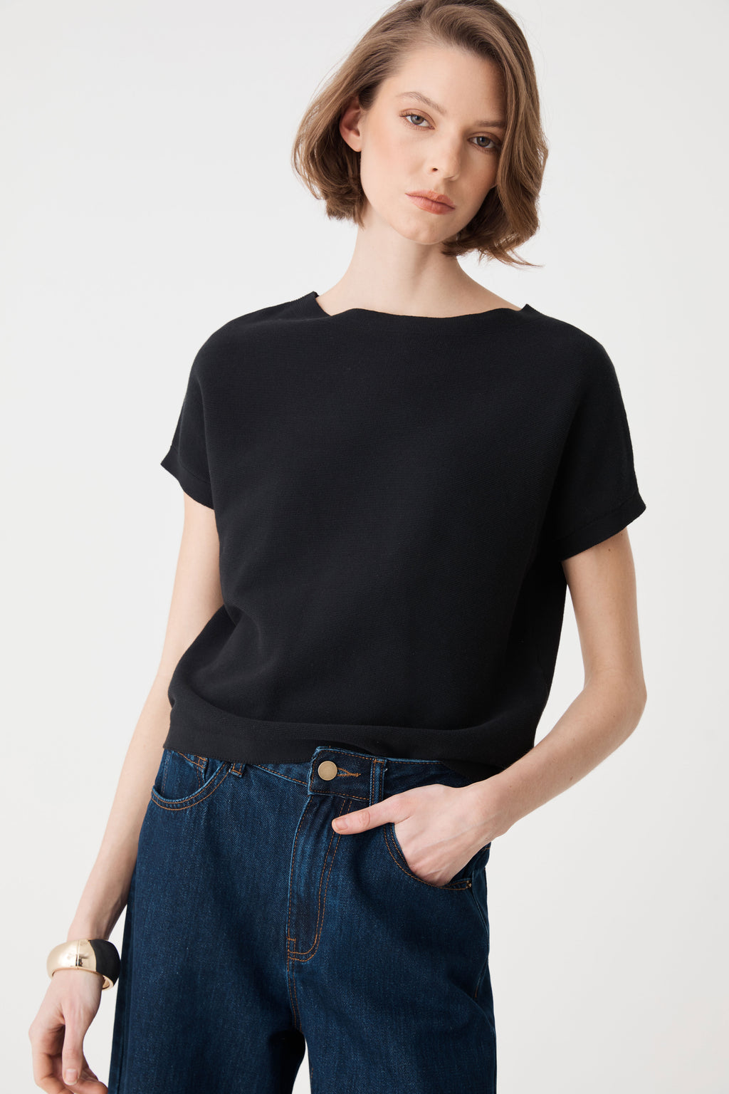 Brandy Relaxed Cotton Knit Top