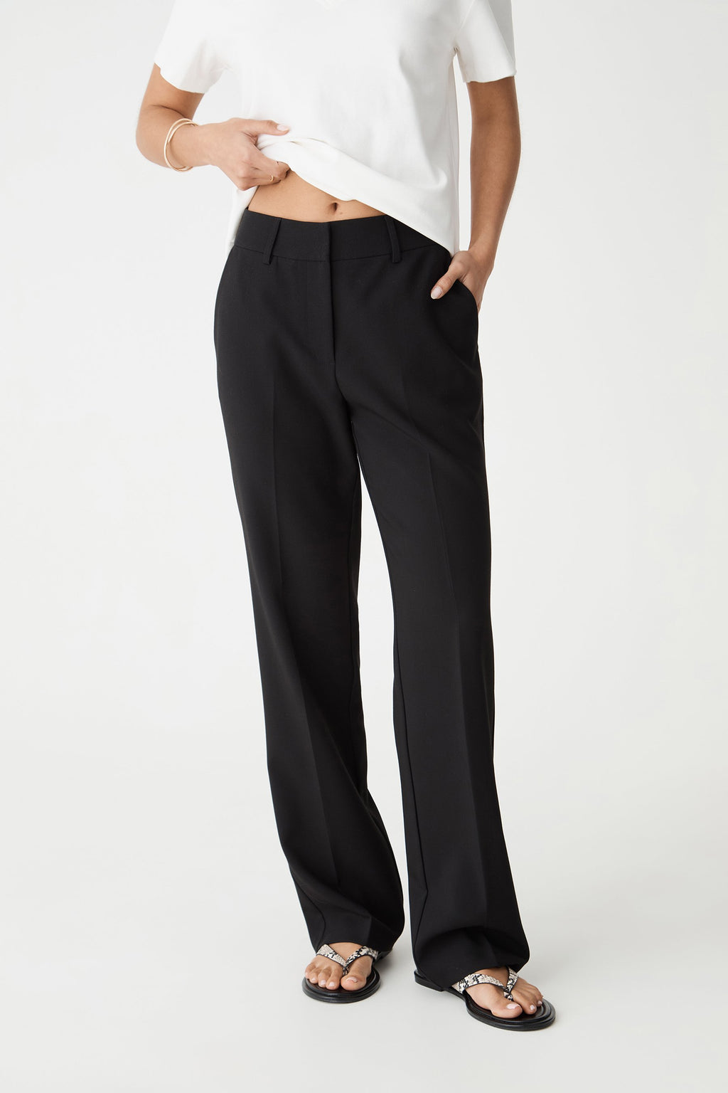 Nikki Mid Rise Straight Pants