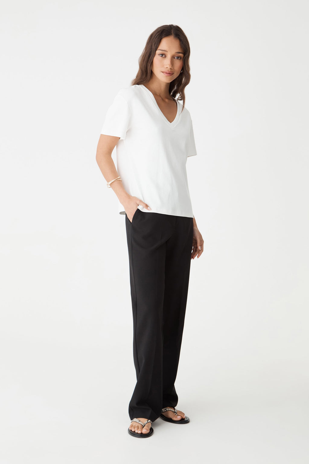 Nikki Mid Rise Straight Pants