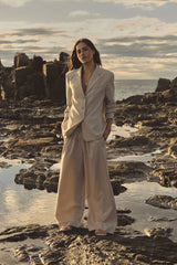 Zoe Elastic Pinstripe Pants
