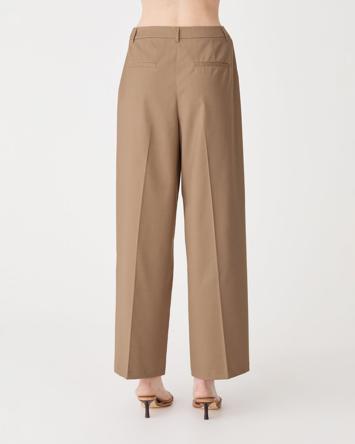 Andrea Wide Leg Pants in tan — view 4
