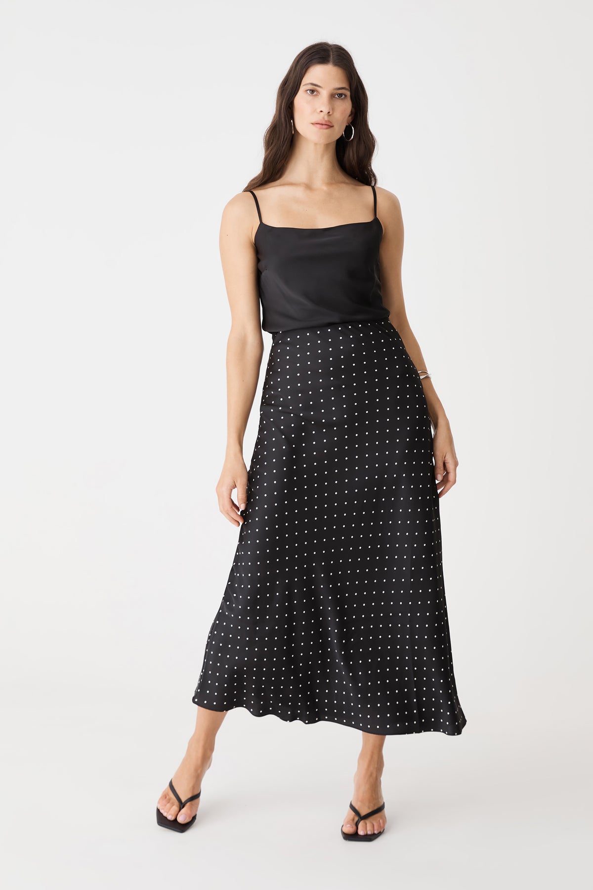 Courtney Bias Satin Skirt